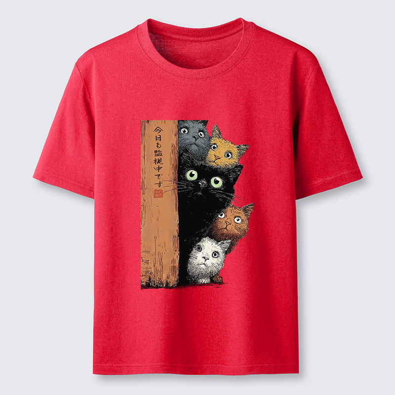 Tokyo-Tiger Five Cats Are Watching You Classic T-Shirt