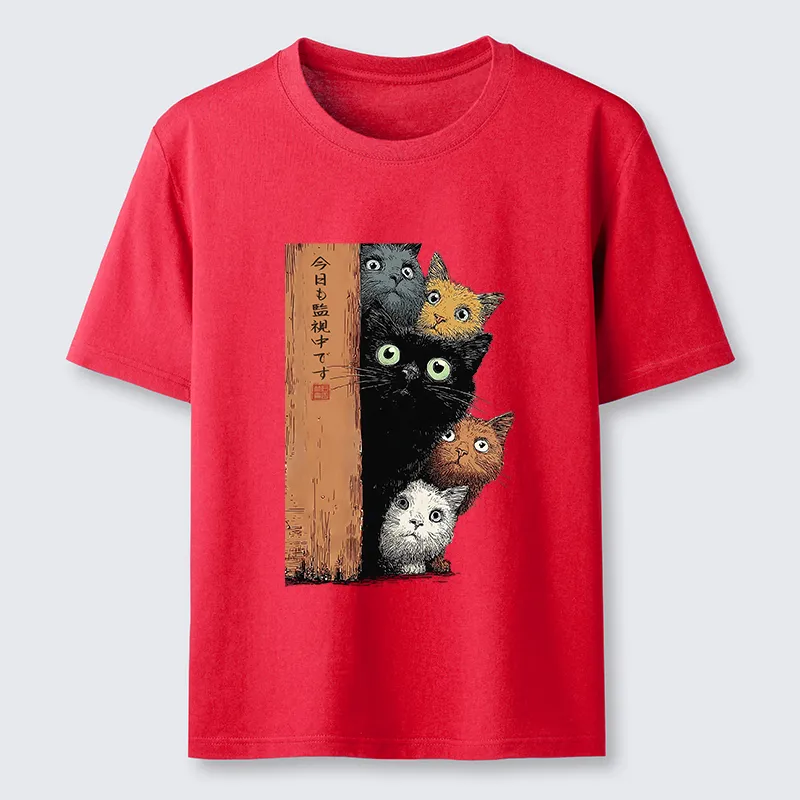 Tokyo-Tiger Five Cats Are Watching You Classic T-Shirt
