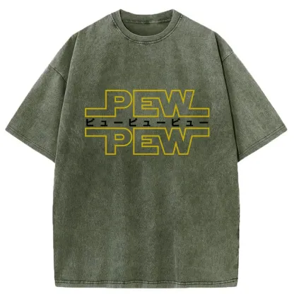 Tokyo-Tiger Pew Pew Japanese Washed T-Shirt