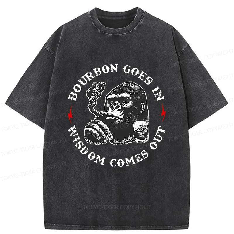 Tokyo-Tiger Whiskey Funny Meme Washed T-Shirt