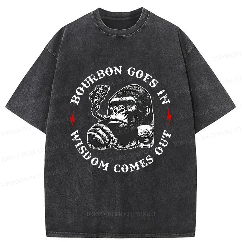 Tokyo-Tiger Whiskey Funny Meme Washed T-Shirt