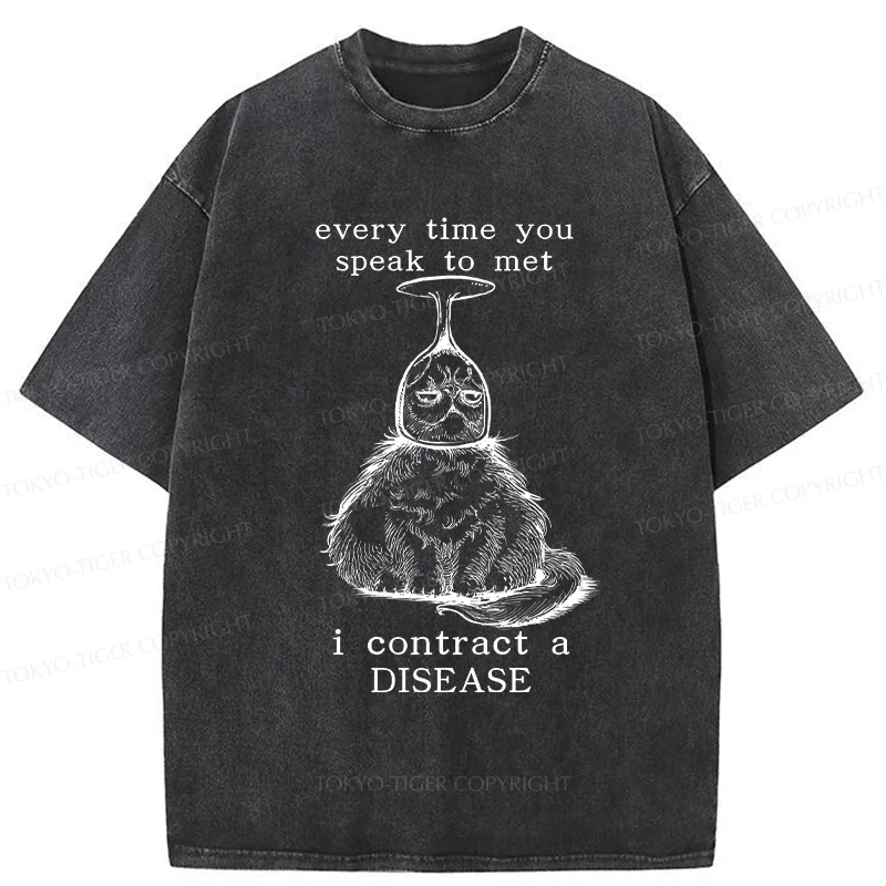 Tokyo-Tiger Don't Talk To Me Funny Washed T-Shirt
