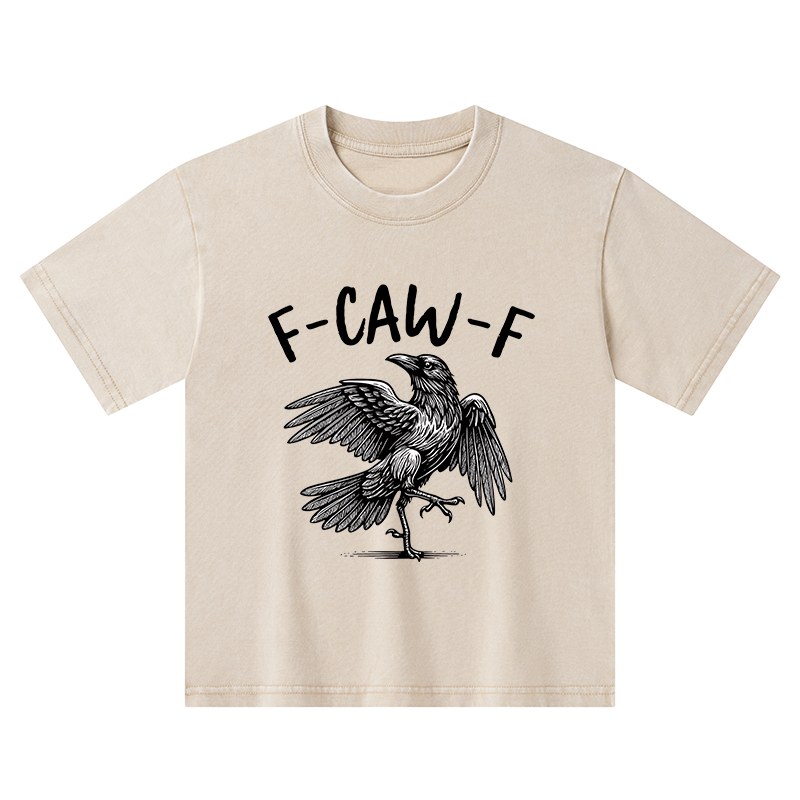 Tokyo-Tiger Crow's Cry Funny Kids Washed T-Shirt