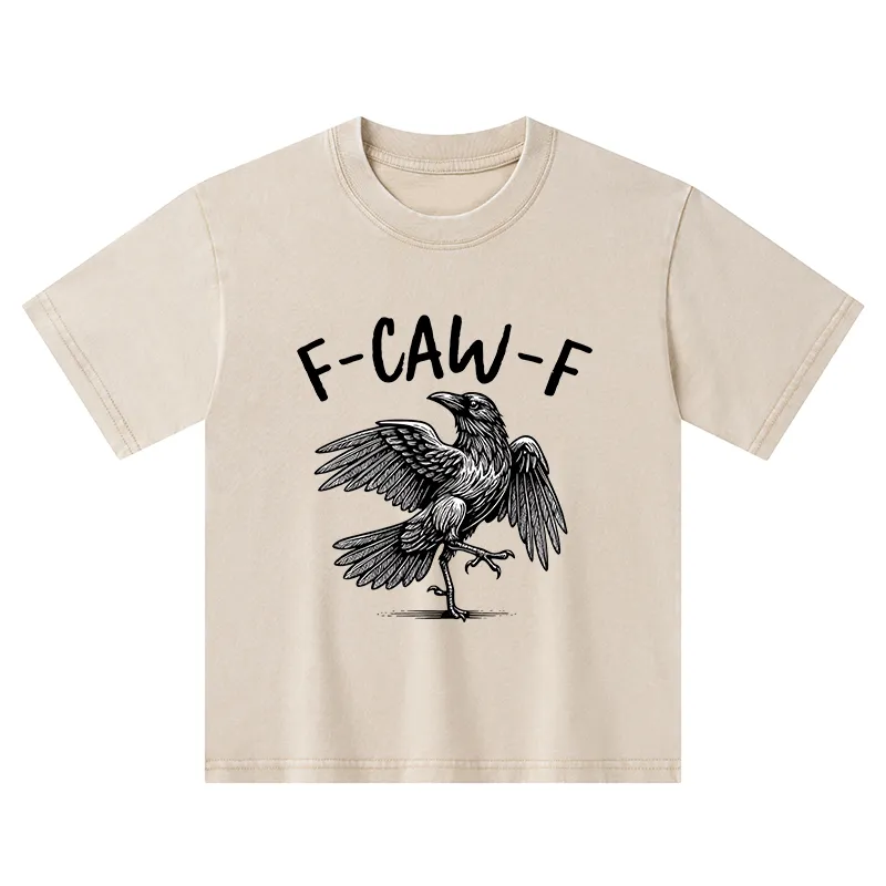 Tokyo-Tiger Crow's Cry Funny Kids Washed T-Shirt