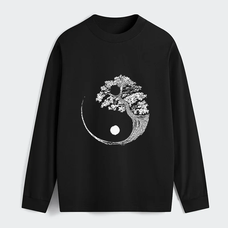 Tokyo-Tiger Yin-Yang Tai Chi Tree Classic Long Sleeve T-Shirt