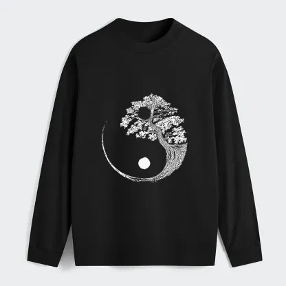 Tokyo-Tiger Yin-Yang Tai Chi Tree Classic Long Sleeve T-Shirt