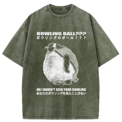 Tokyo-Tiger Where's My Bowling Ball Washed T-Shirt