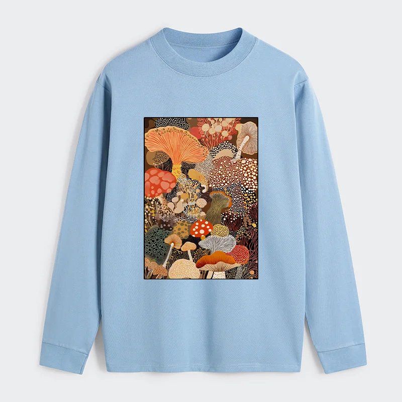 Tokyo-Tiger Psychedelic Mushroom Paintings Classic Long Sleeve T-Shirt