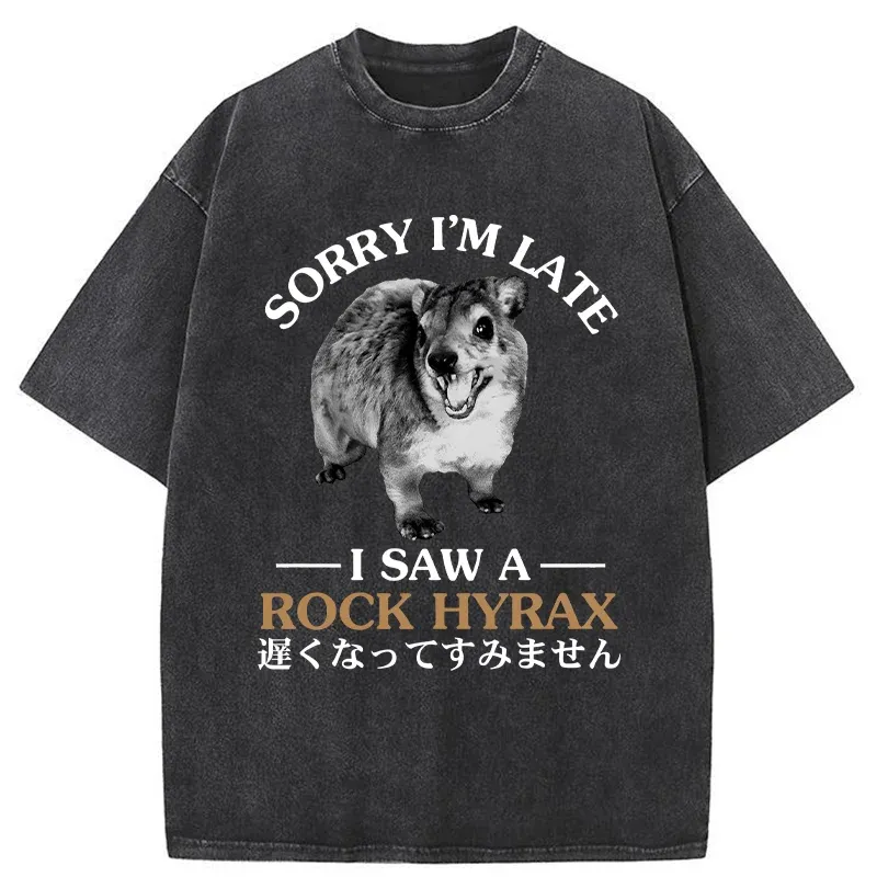 Tokyo-Tiger Rock Hyrax Japanese Washed T-Shirt