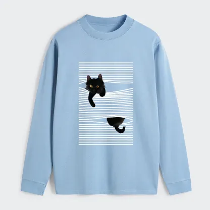 Tokyo-Tiger Cat Scratching Curtain Classic Long Sleeve T-Shirt