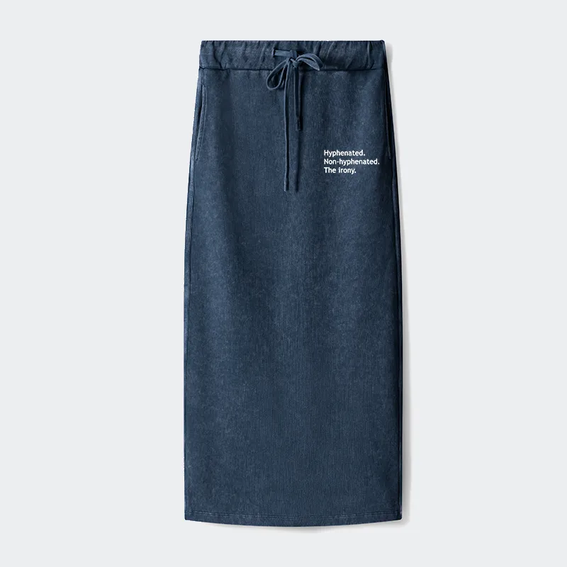 Tokyo-Tiger Hyphenated Funny Washed Terry Skirt
