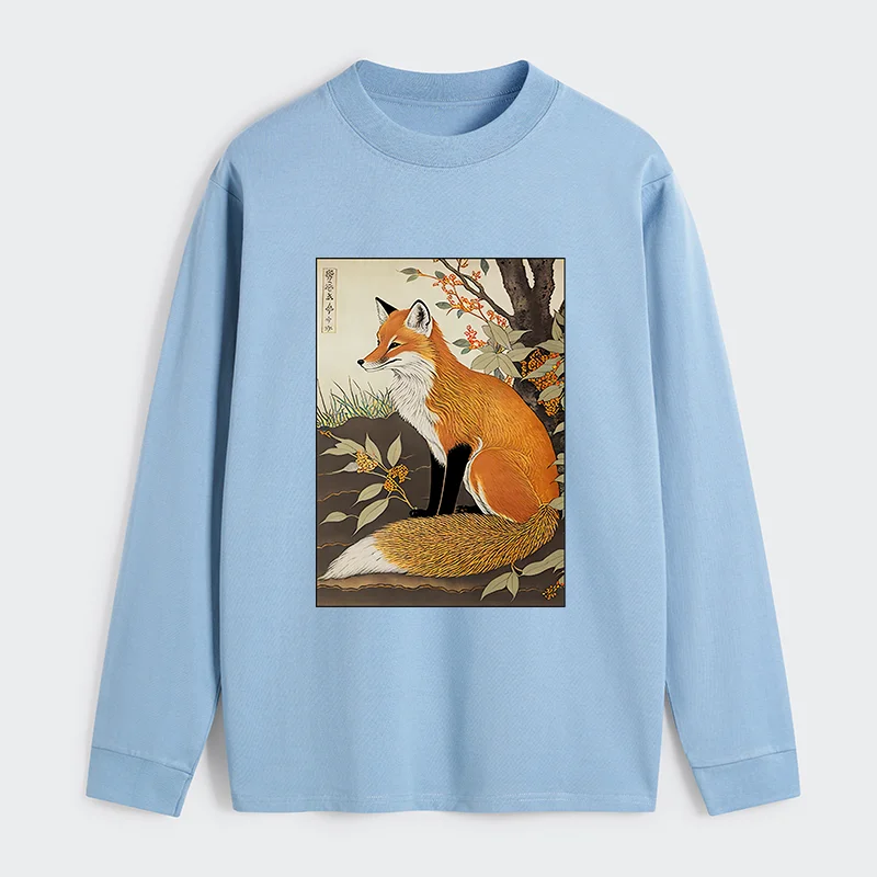 Tokyo-Tiger Ukiyo-e Fox Classic Long Sleeve T-Shirt