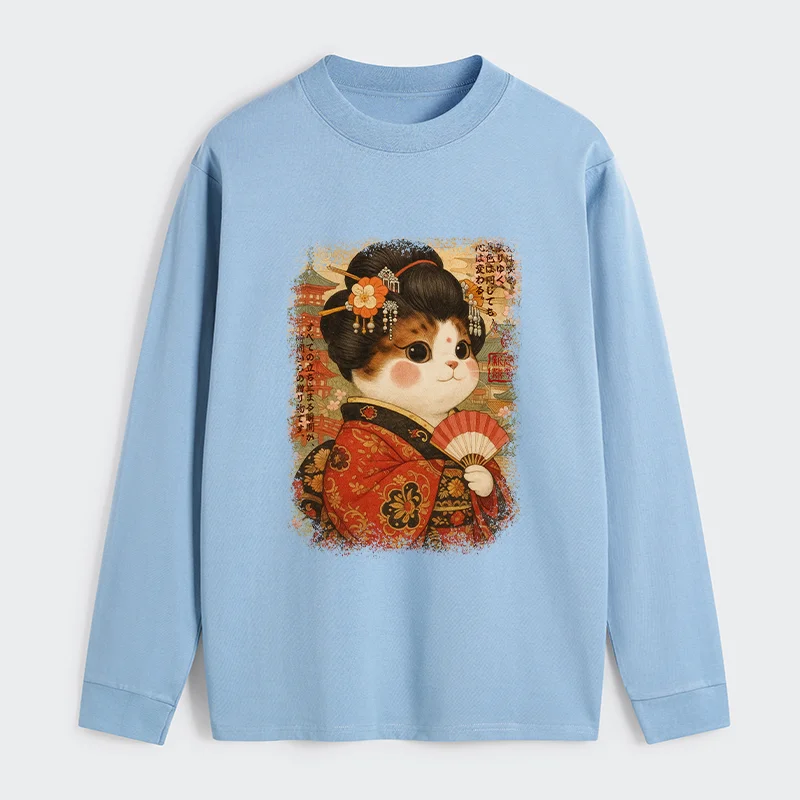 Tokyo-Tiger Ukiyoe Japanese Cat Princess Classic Long Sleeve T-Shirt