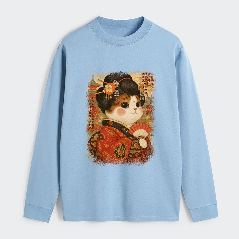 Tokyo-Tiger Ukiyoe Japanese Cat Princess Classic Long Sleeve T-Shirt