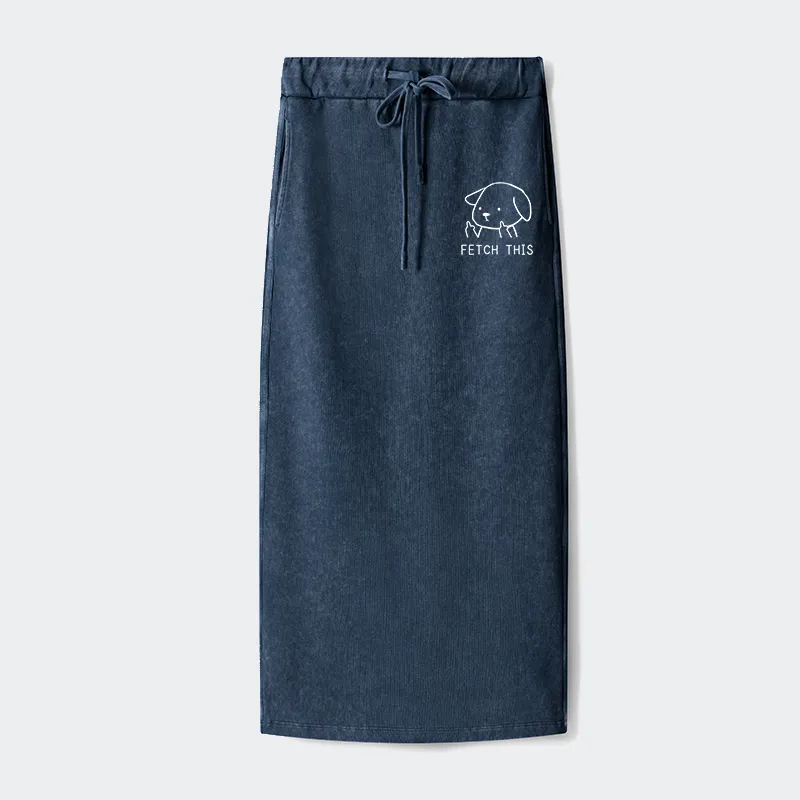 Tokyo-Tiger Fetch This Dog Washed Terry Skirt