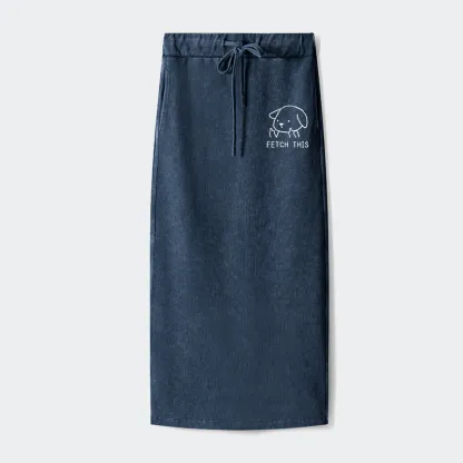 Tokyo-Tiger Fetch This Dog Washed Terry Skirt