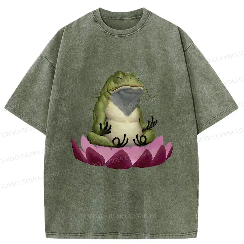 Tokyo-Tiger Zen Frog Washed T-Shirt Sale
