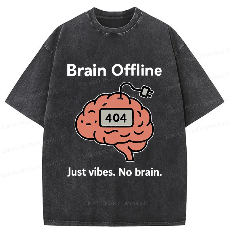 Tokyo-Tiger Brain Short Circuit Washed T-Shirt