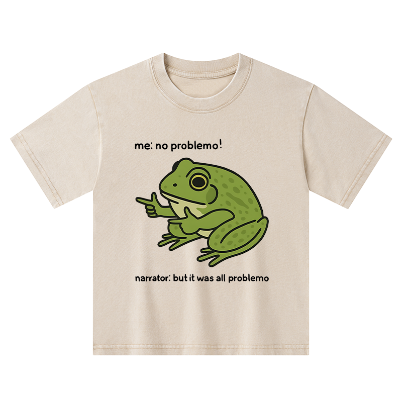 Tokyo-Tiger Stupid Frog Meme Kids Washed T-Shirt