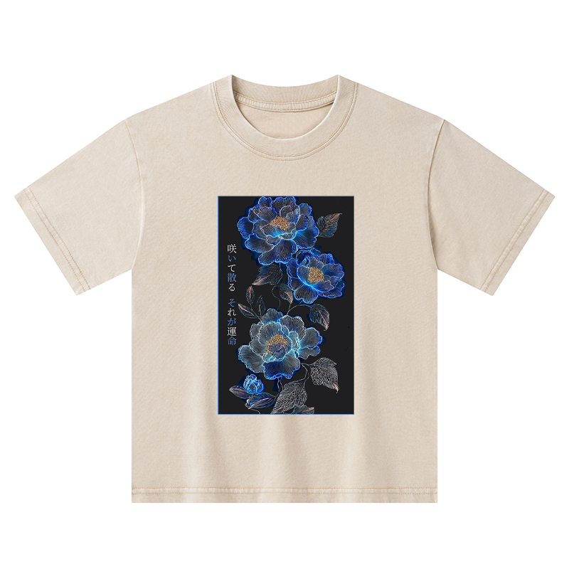 Tokyo-Tiger The Sea Of Flowers In The Darkness Kids Washed T-Shirt