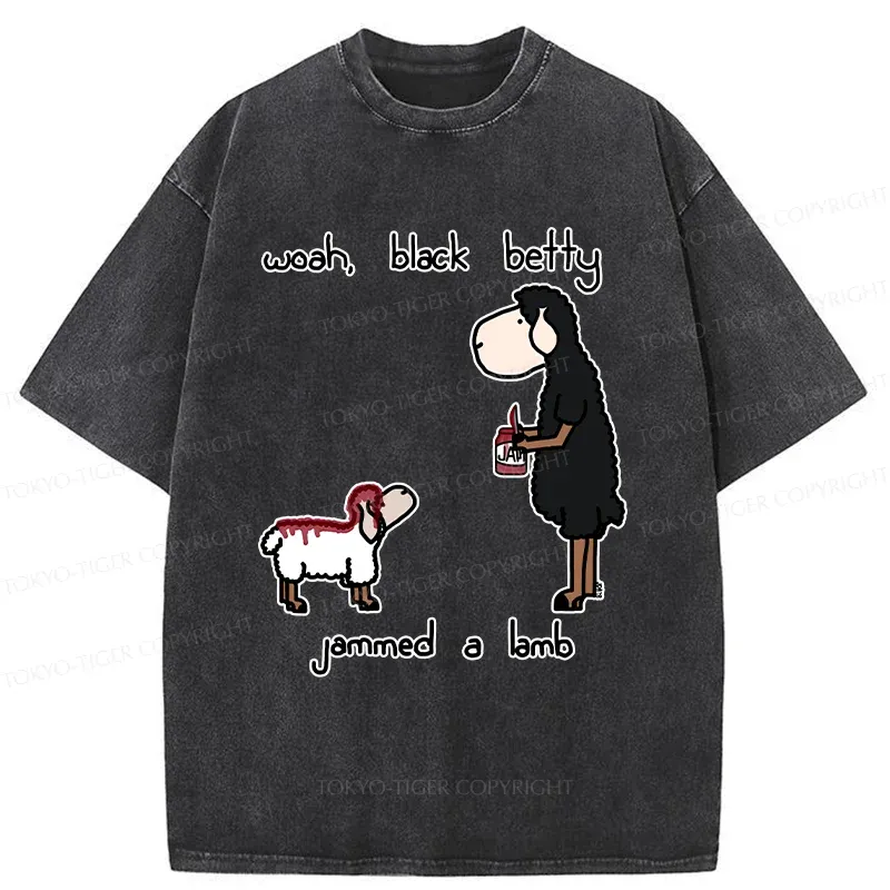 Tokyo-Tiger Spread Jam On The Lamb Washed T-Shirt Sale