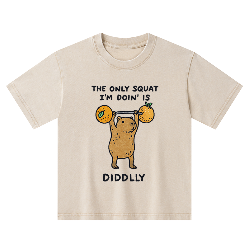 Tokyo-Tiger Diddly Capybara Kids Washed T-Shirt