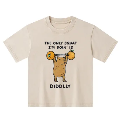 Tokyo-Tiger Diddly Capybara Kids Washed T-Shirt