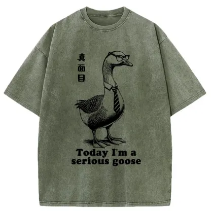 Tokyo-Tiger Serious Goose Washed T-Shirt