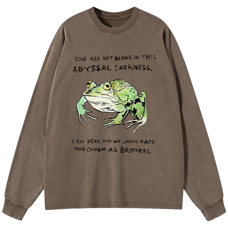 Tokyo-Tiger Support Your Frog Friends Washed Long Sleeve T-Shirt