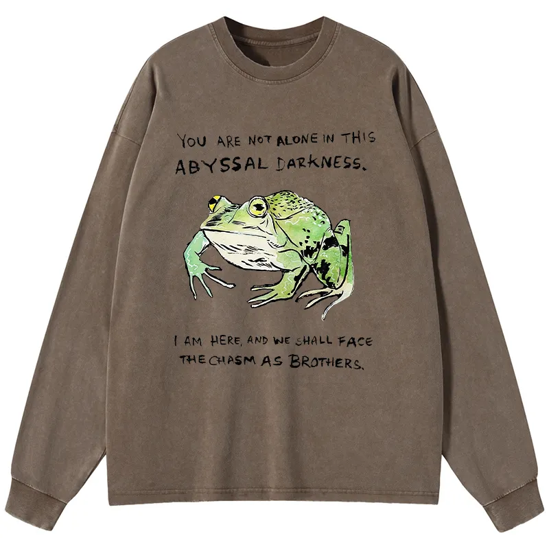 Tokyo-Tiger Support Your Frog Friends Washed Long Sleeve T-Shirt