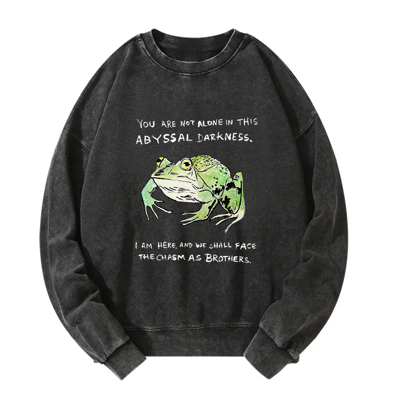 Tokyo-Tiger Support Your Frog Friends Washed Sweatshirt