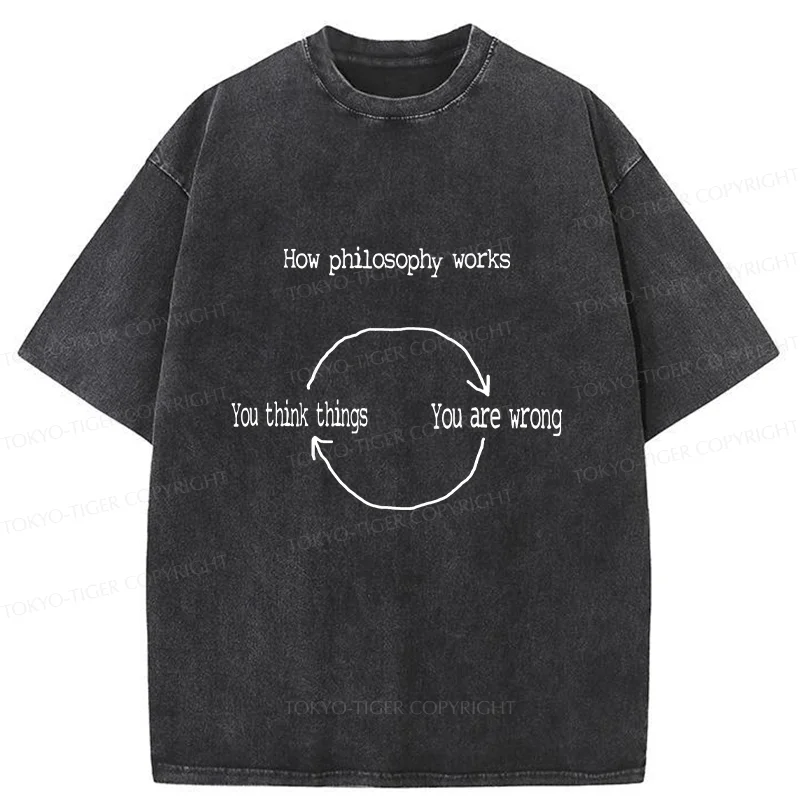 Tokyo-Tiger Philosophical Cycle Washed T-Shirt
