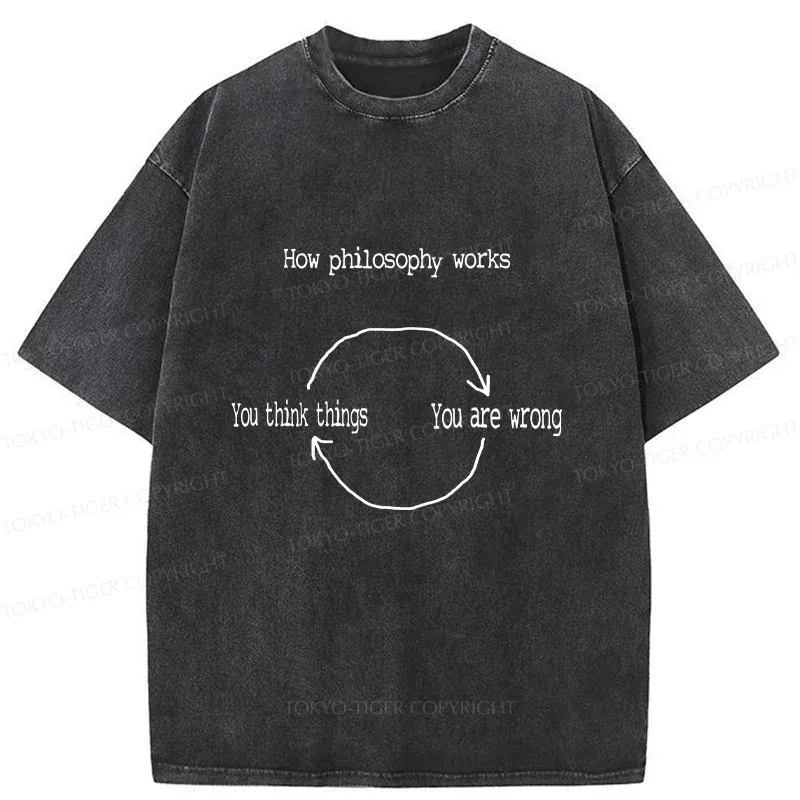 Tokyo-Tiger Philosophical Cycle Washed T-Shirt