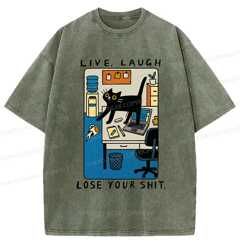 Tokyo-Tiger Cat Lose Your Shit Washed T-Shirt