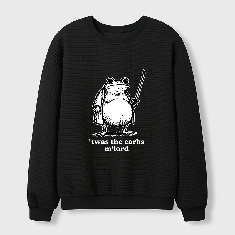 Tokyo-Tiger Funny Fat Samurai Frog Waffle Sweatshirt