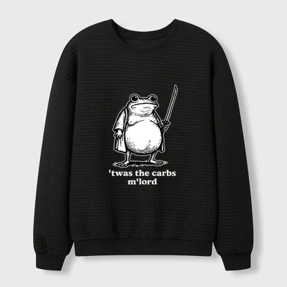 Tokyo-Tiger Funny Fat Samurai Frog Waffle Sweatshirt