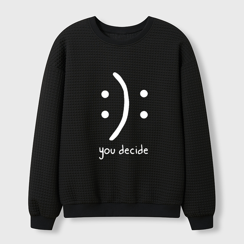 Tokyo-Tiger Laugh Or Sad Waffle Sweatshirt