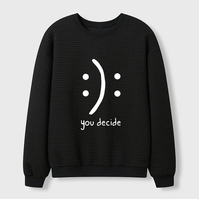 Tokyo-Tiger Laugh Or Sad Waffle Sweatshirt