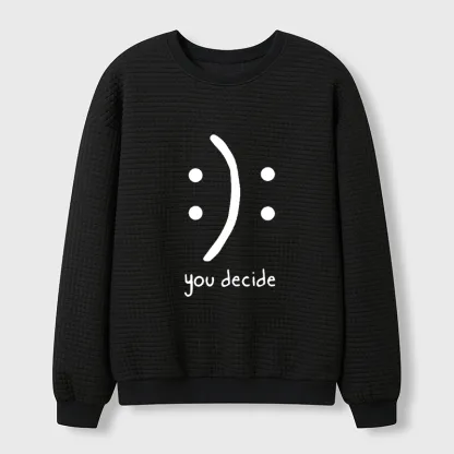 Tokyo-Tiger Laugh Or Sad Waffle Sweatshirt