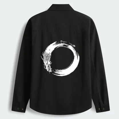 Tokyo-Tiger Dragon's Circle Men's Corduroy Work Jacket