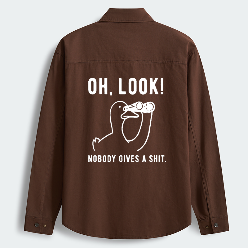 Tokyo-Tiger No One Cares About The Duck Men's Corduroy Work Jacket