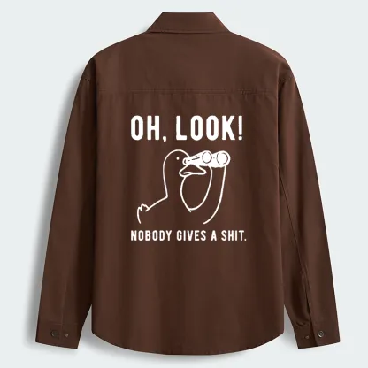 Tokyo-Tiger No One Cares About The Duck Men's Corduroy Work Jacket