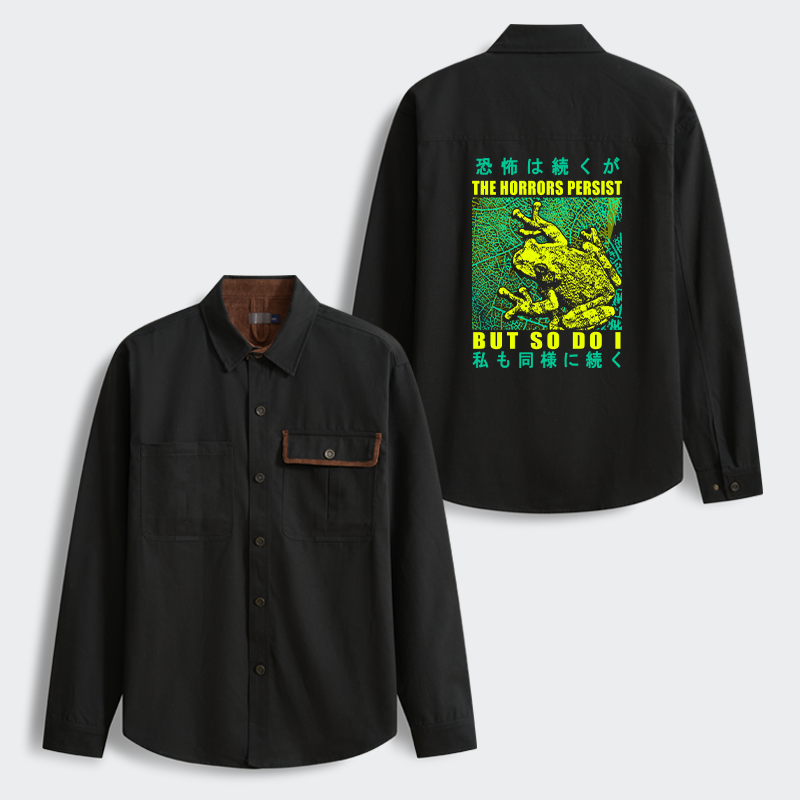 Tokyo-Tiger The Horrors Persist Forg Men's Corduroy Work Jacket