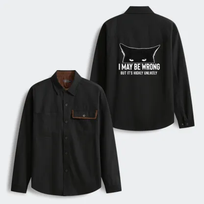 Tokyo-Tiger Cat Can Do No Wrong Men's Corduroy Work Jacket