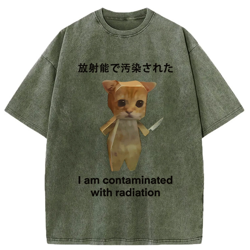 Tokyo-Tiger Kitten Contaminated By Radiation Washed T-Shirt