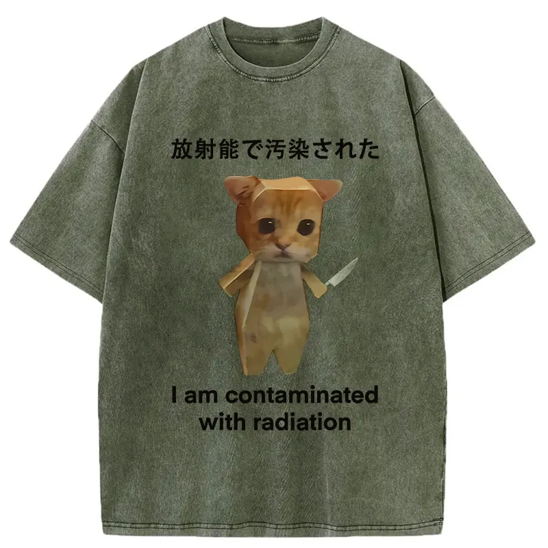 Tokyo-Tiger Kitten Contaminated By Radiation Washed T-Shirt