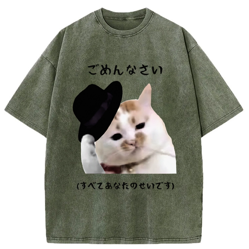 Tokyo-Tiger Sorry It's All Your Fault Washed T-Shirt