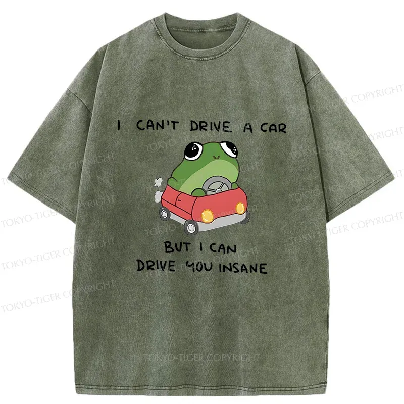 Tokyo-Tiger Frogs That Drive You Crazy Washed T-Shirt