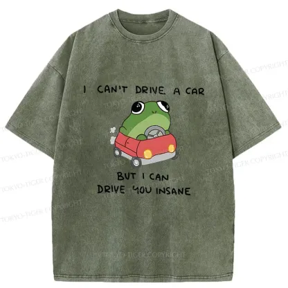Tokyo-Tiger Frogs That Drive You Crazy Washed T-Shirt