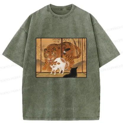 Tokyo-Tiger Borrowing The Power Of The Tiger Washed T-Shirt
